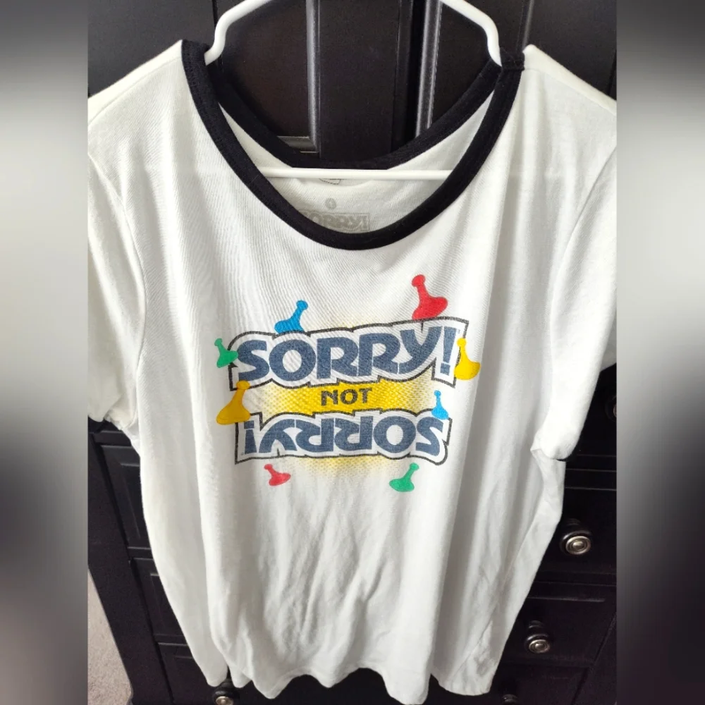 Torrid "Sorry Not Sorry" Ringer Tee - Picture 1 of 2